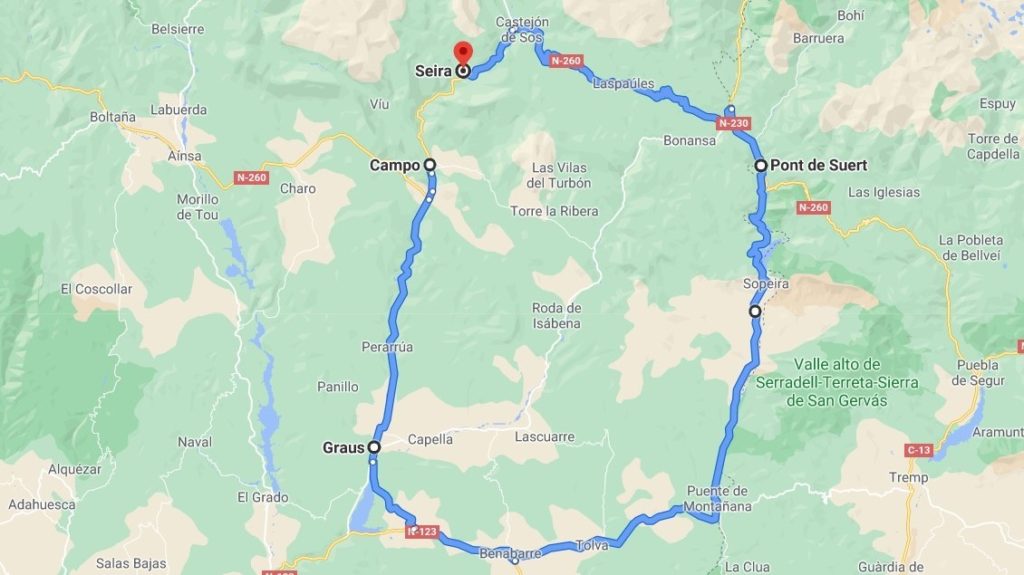 Cerrada al tráfico la N-260 por las obras del tramo Campo - Congosto de Ventamillo - Seira Cerrada al tráfico la N-260 por las obras del tramo Campo - Congosto de Ventamillo - Seira