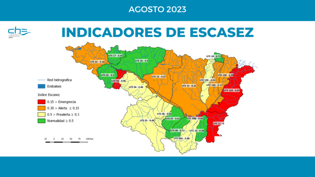 Informe de la CHE sobre la sequía del verano y la previsión del tiempo para otoño Informe de la CHE sobre la sequía del verano y la previsión del tiempo para otoño